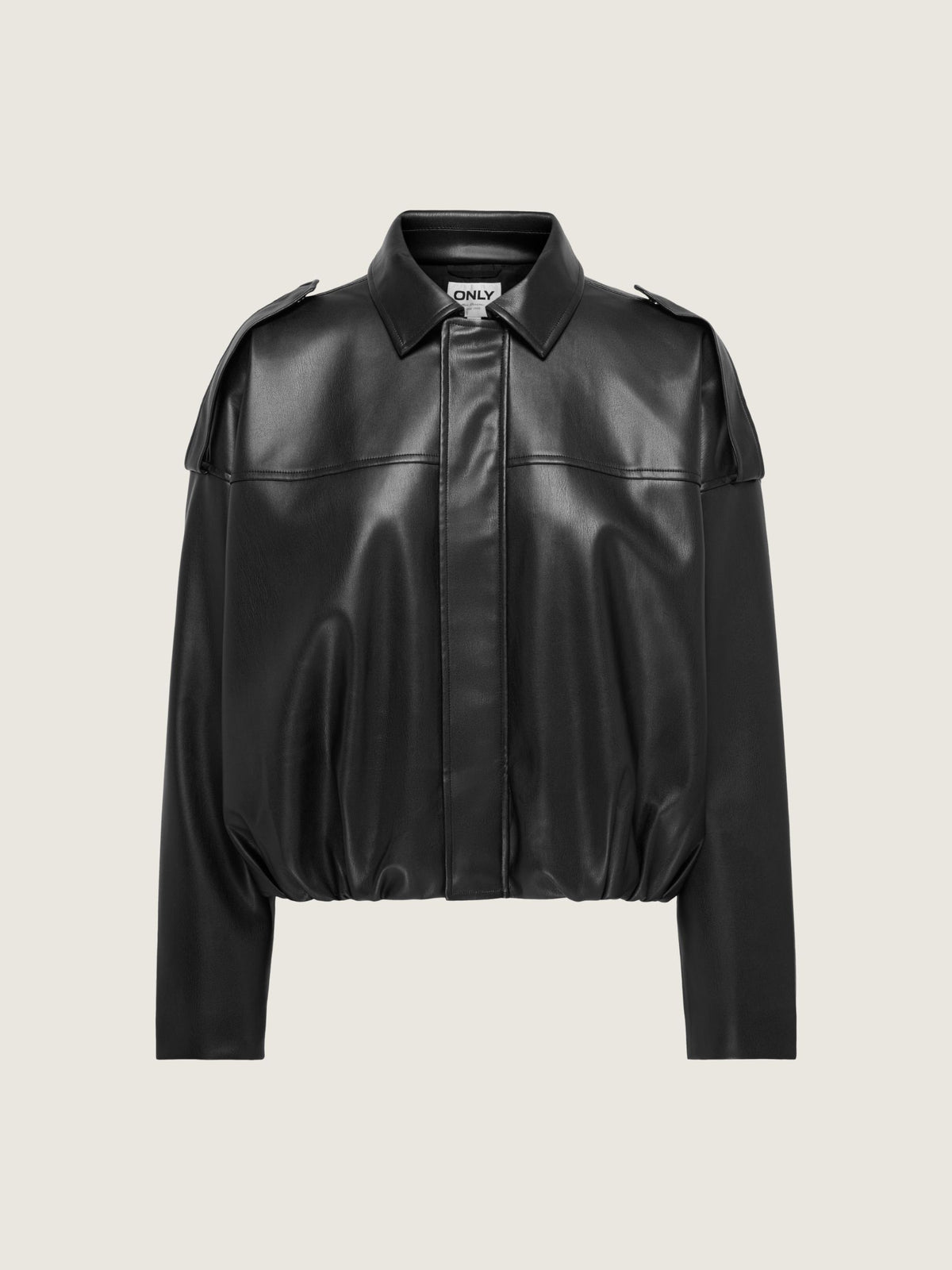 ONLY - Moon Neli Faux Leather Bomber Jacket - 