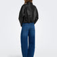 ONLY - Moon Neli Faux Leather Bomber Jacket - 