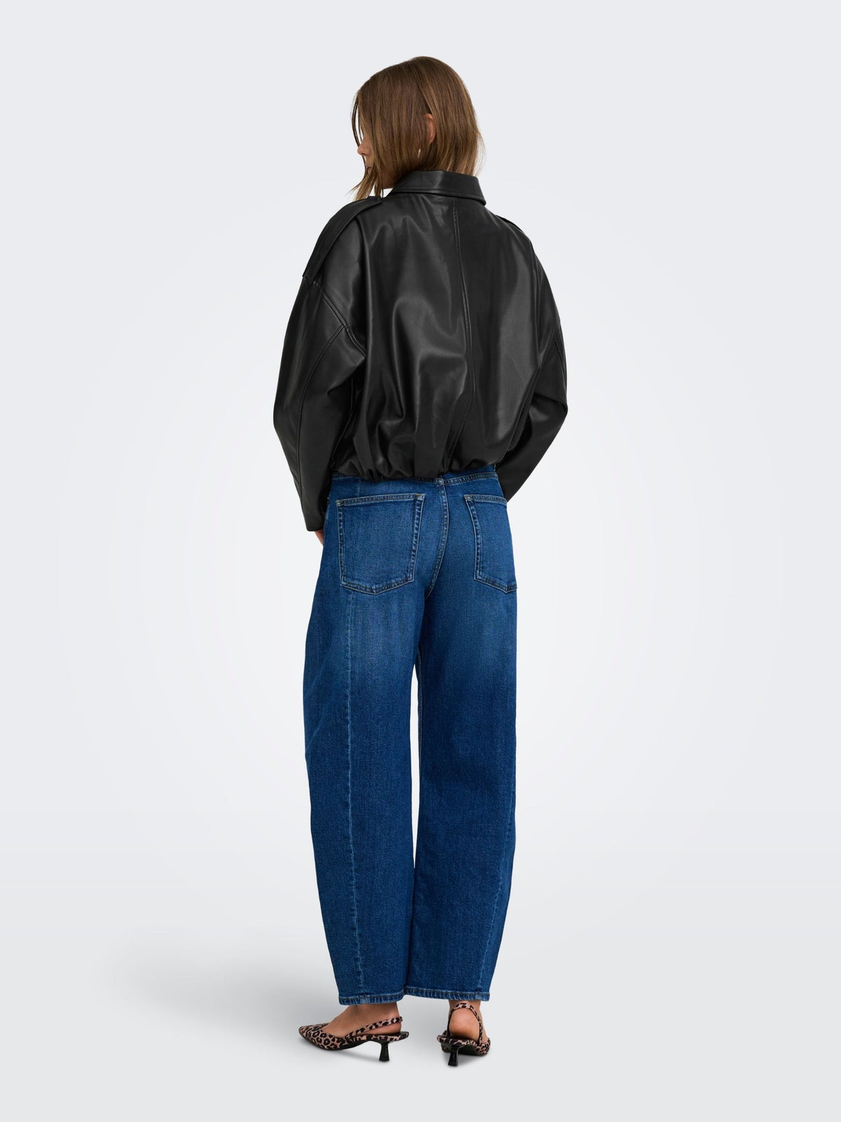 ONLY - Moon Neli Faux Leather Bomber Jacket - 
