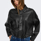 ONLY - Moon Neli Faux Leather Bomber Jacket - 