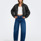 ONLY - Moon Neli Faux Leather Bomber Jacket - 