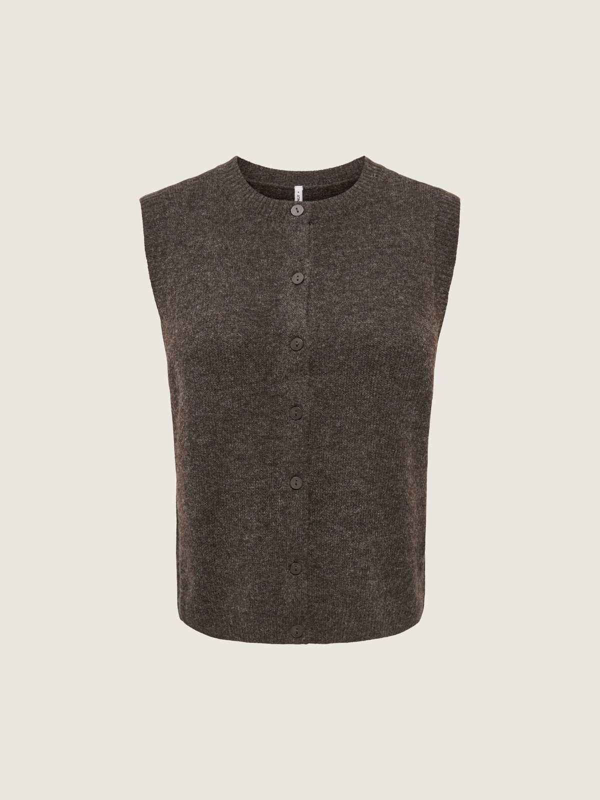 ONLY - Olivia Knit Sweater Vest - Mole Melange