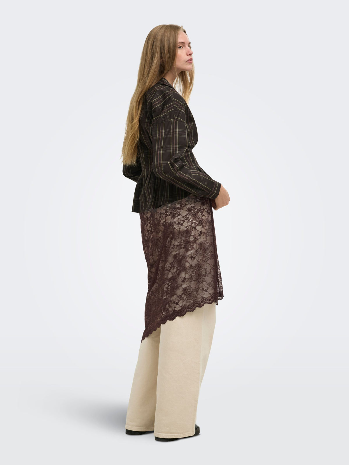 ONLY - Soba Lace Asymmetric Skirt - 