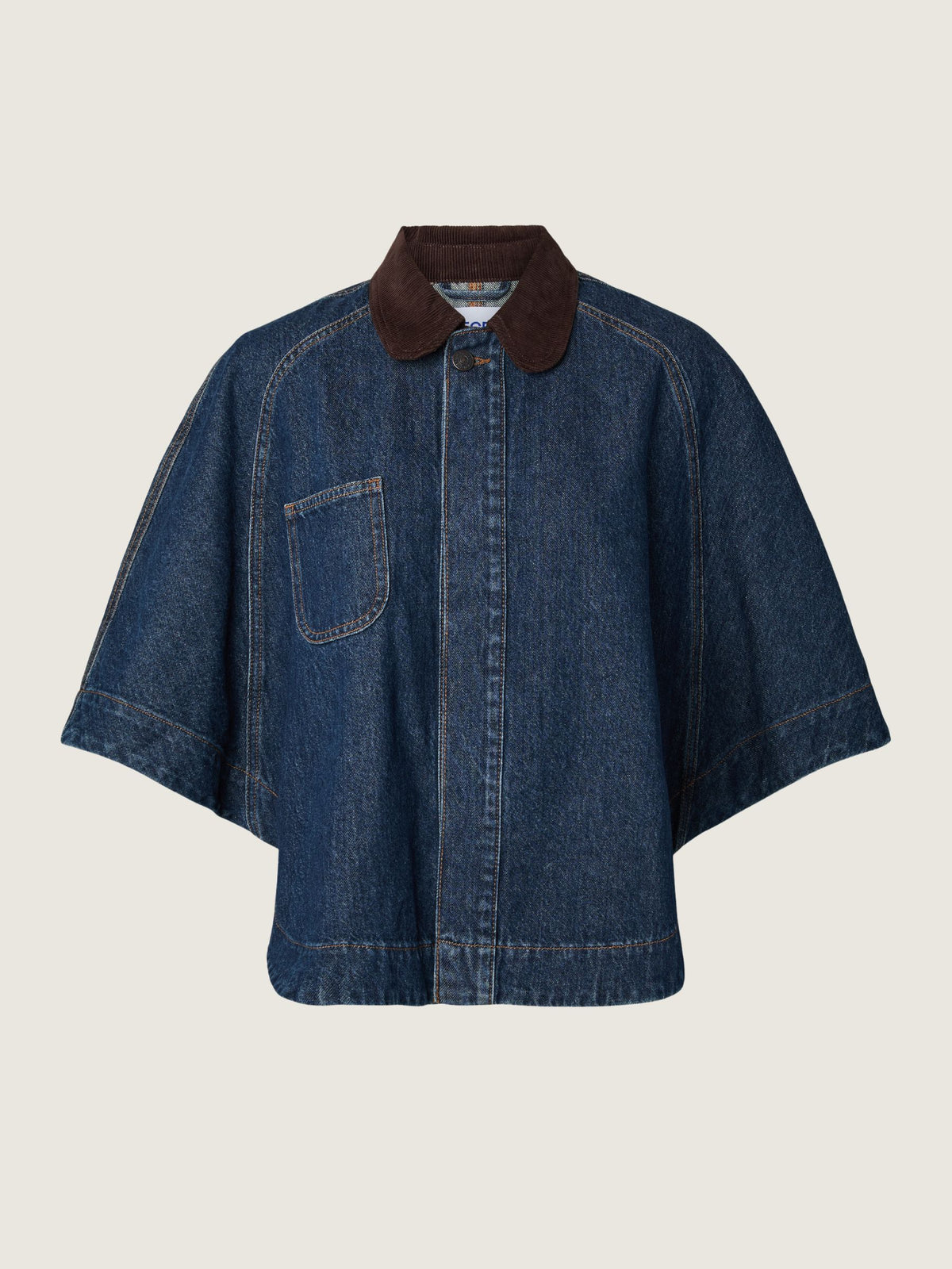 PIECES - Alex Denim Cape Jacket - 
