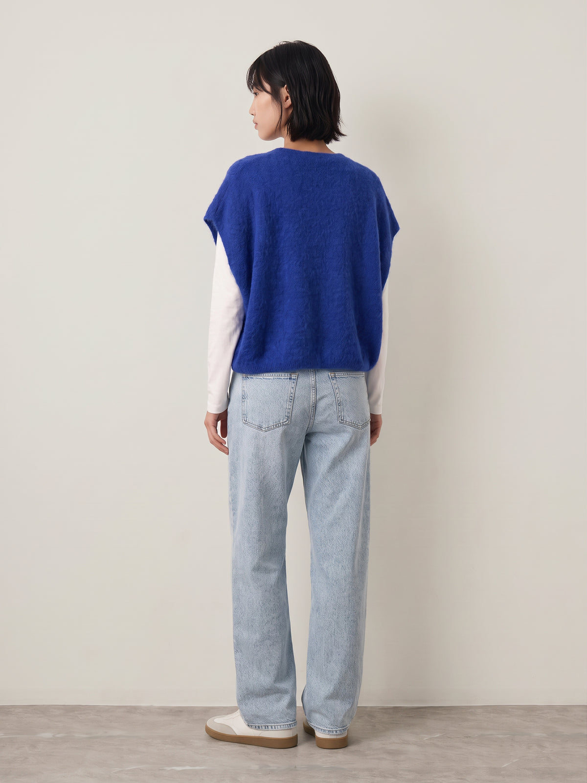 PIECES - V-neck Sweater Vest - 