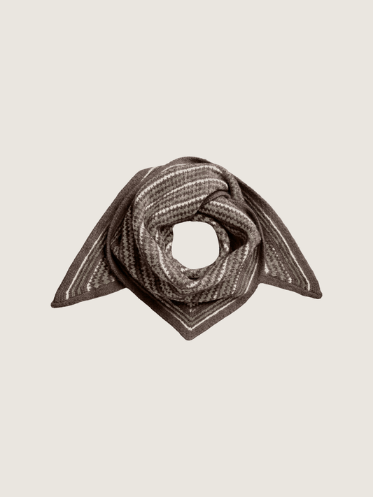PIECES - Amonna Jacquard Stripe Triangle Scarf - 