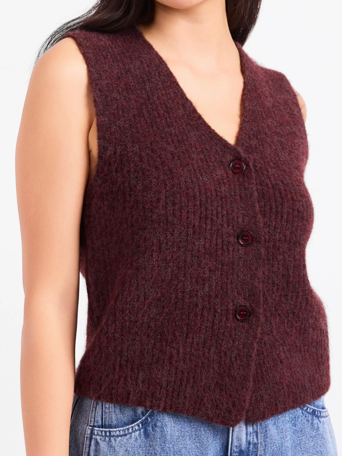 SADIE & SAGE - Warm Cider Sweater Vest - 