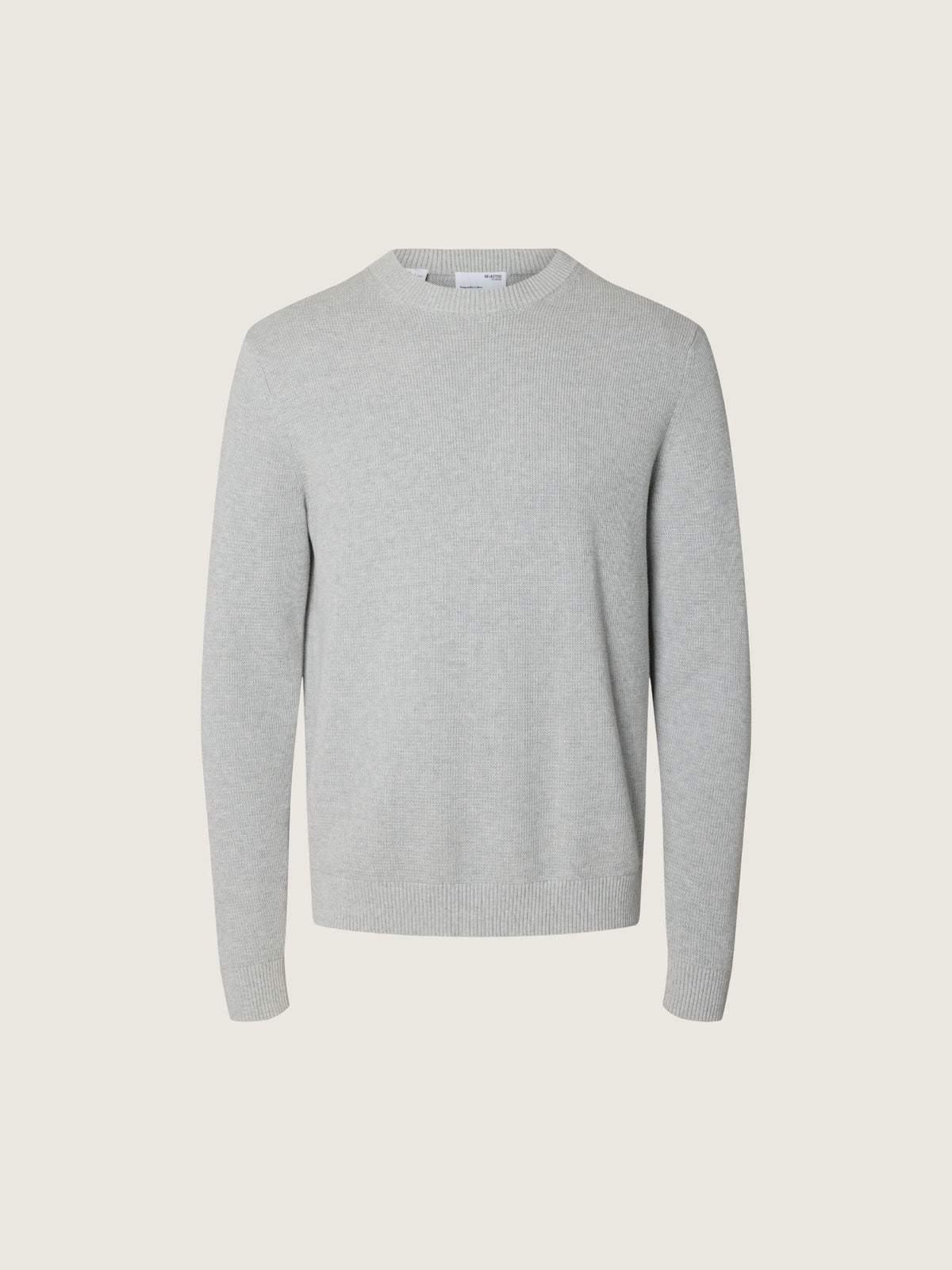 SELECTED - Dane Crewneck Sweater - Light Grey Melange