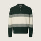SELECTED - Dane Knit Striped Polo Sweater - 