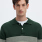 SELECTED - Dane Knit Striped Polo Sweater - 