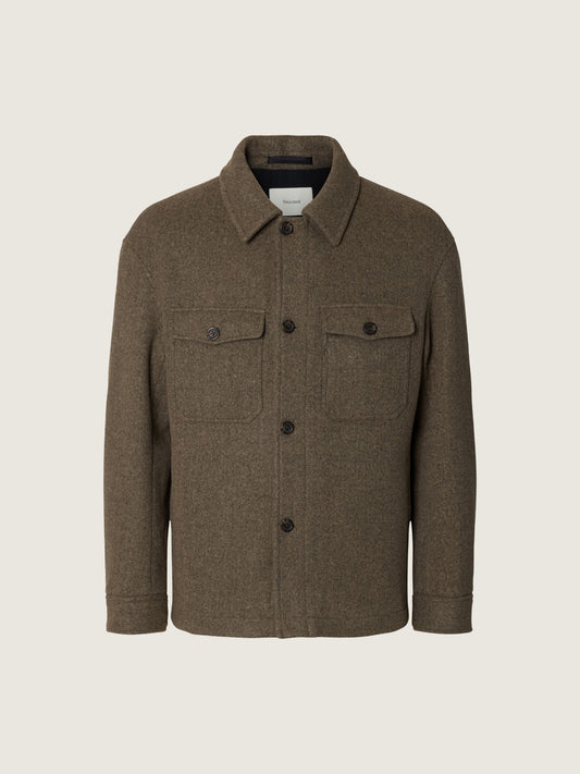 SELECTED - Mitch Wool Blend Overshirt - 