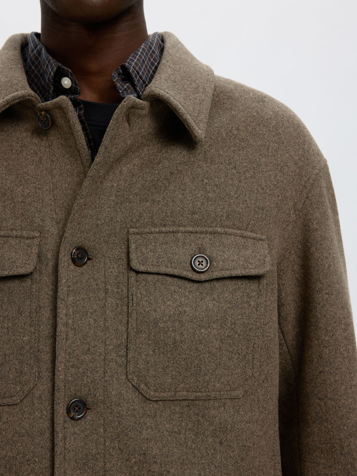 SELECTED - Mitch Wool Blend Overshirt - 