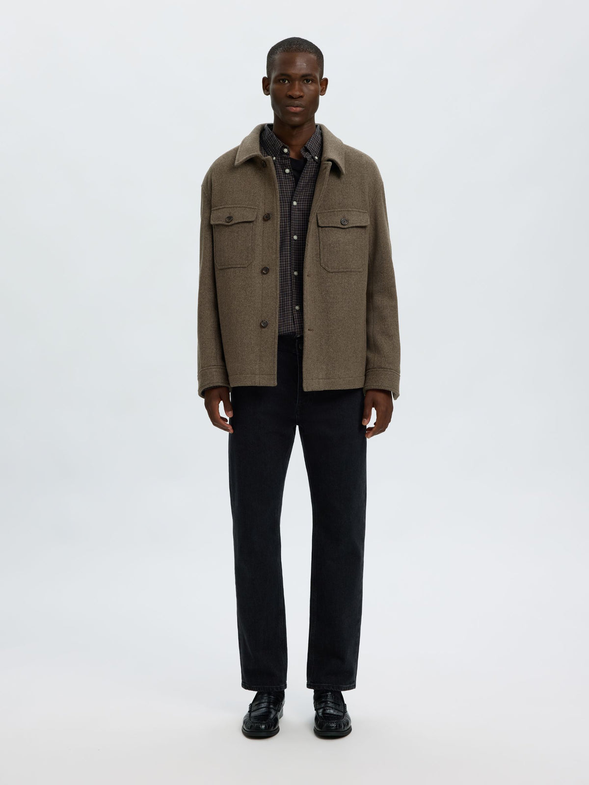 SELECTED - Mitch Wool Blend Overshirt - 