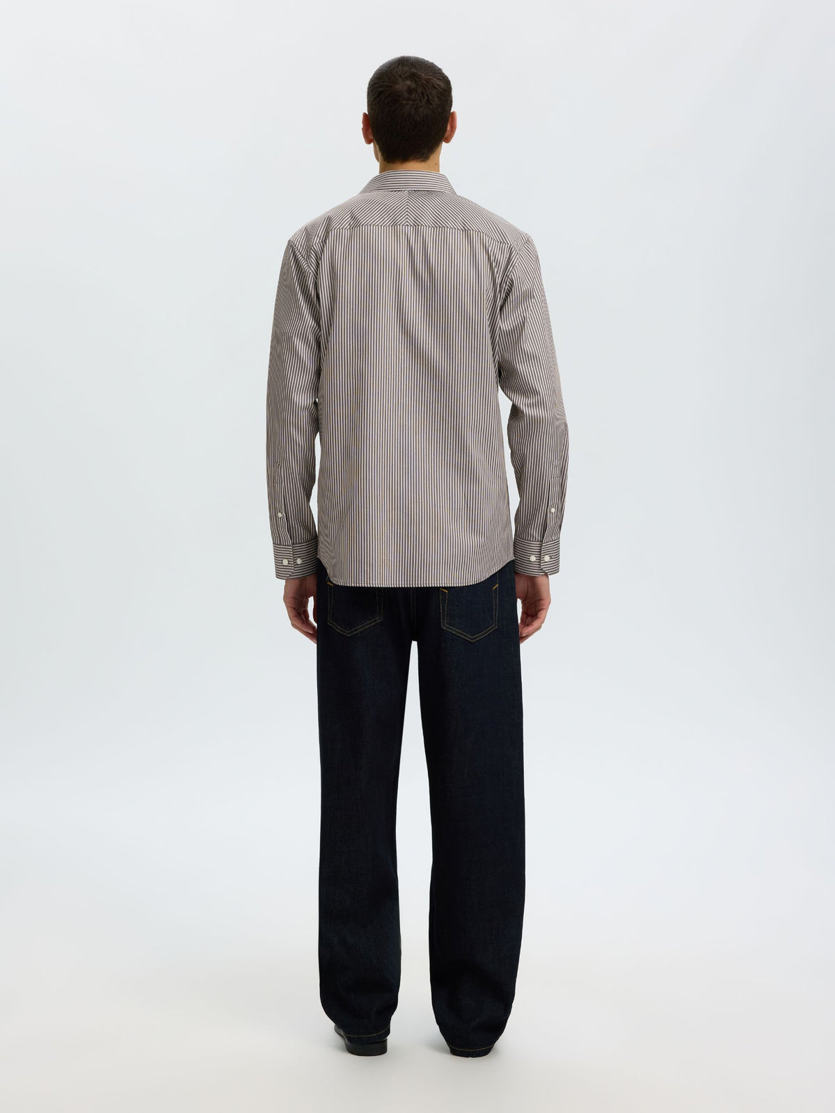 SELECTED - Slim Performance Striped Shirt - 