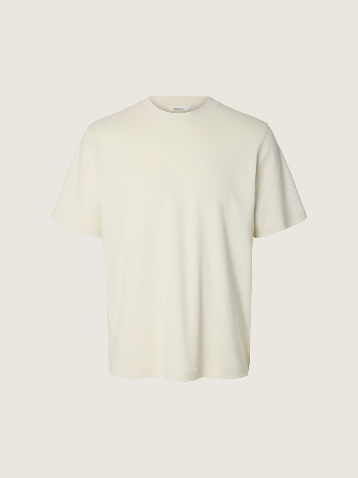 SELECTED - Taj Organic Cotton Shortsleeve T-Shirt - Silver Birch