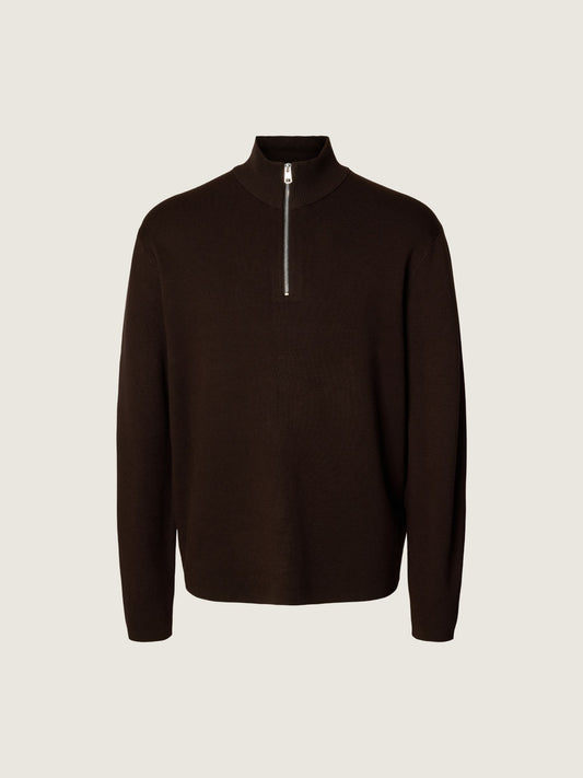 SELECTED - Teller Half-Zip Knit Pullover Sweater - 