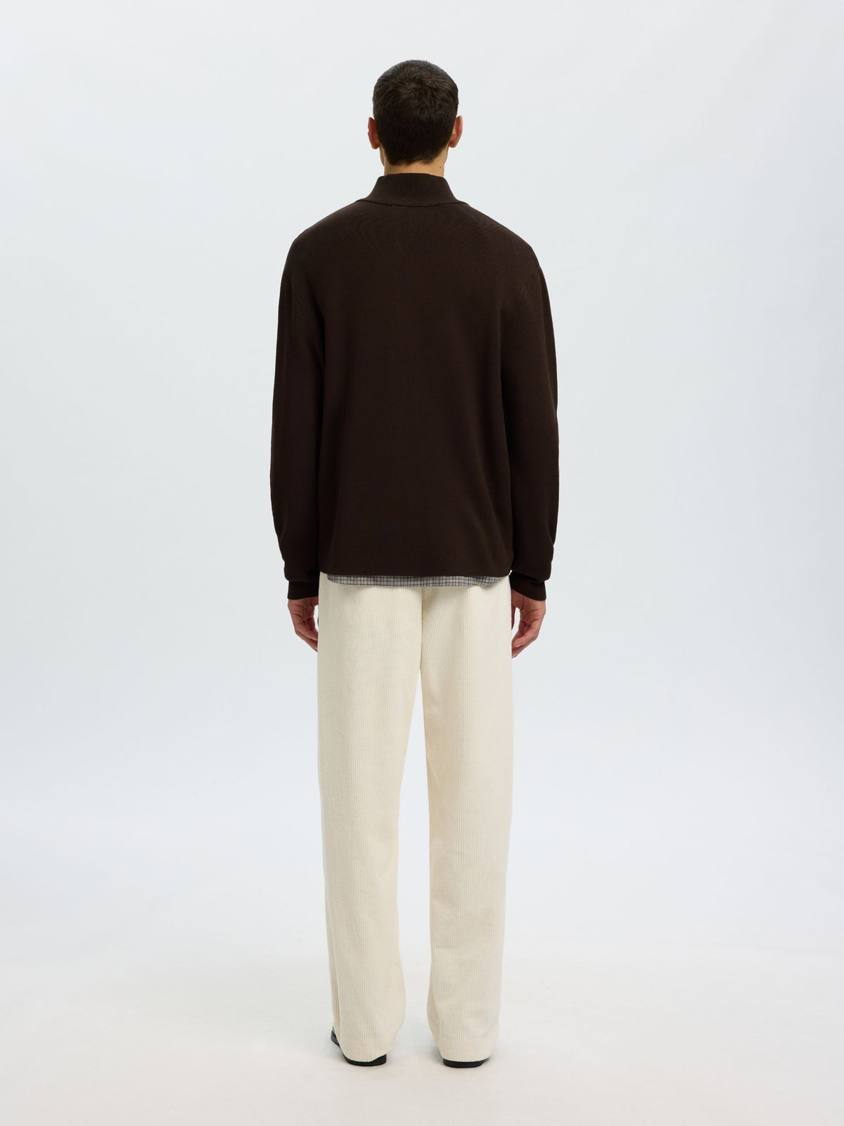 SELECTED - Teller Half-Zip Knit Pullover Sweater - 