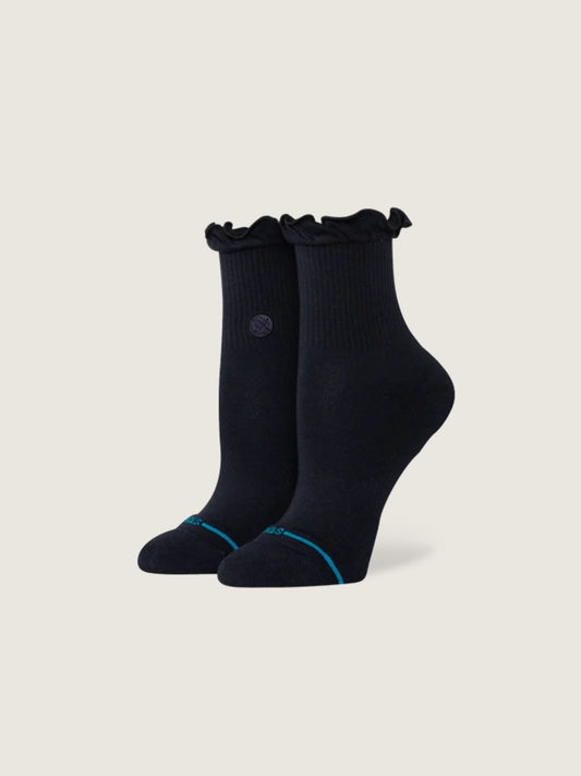 STANCE - Women's Ruffle Icon Quarter Socks - Black