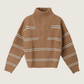 SADIE & SAGE - Warm Chai Quarter Zip Pullover Sweater - 