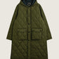 TAION - Military Hooded Long Down Jacket - Dark Olive