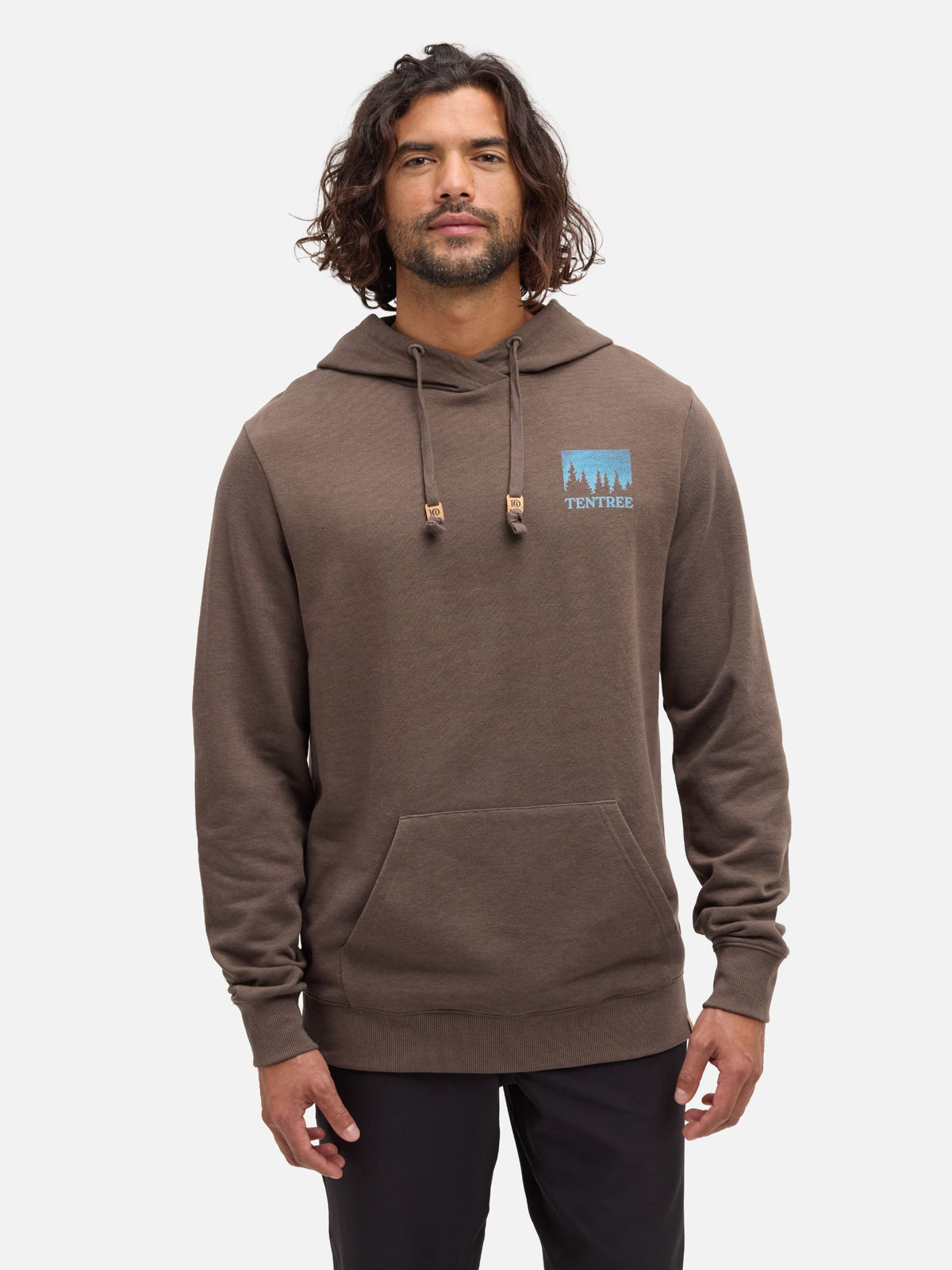 TENTREE - Parks Midnight Forest Hoodie - Ashwood / Midnight Forest