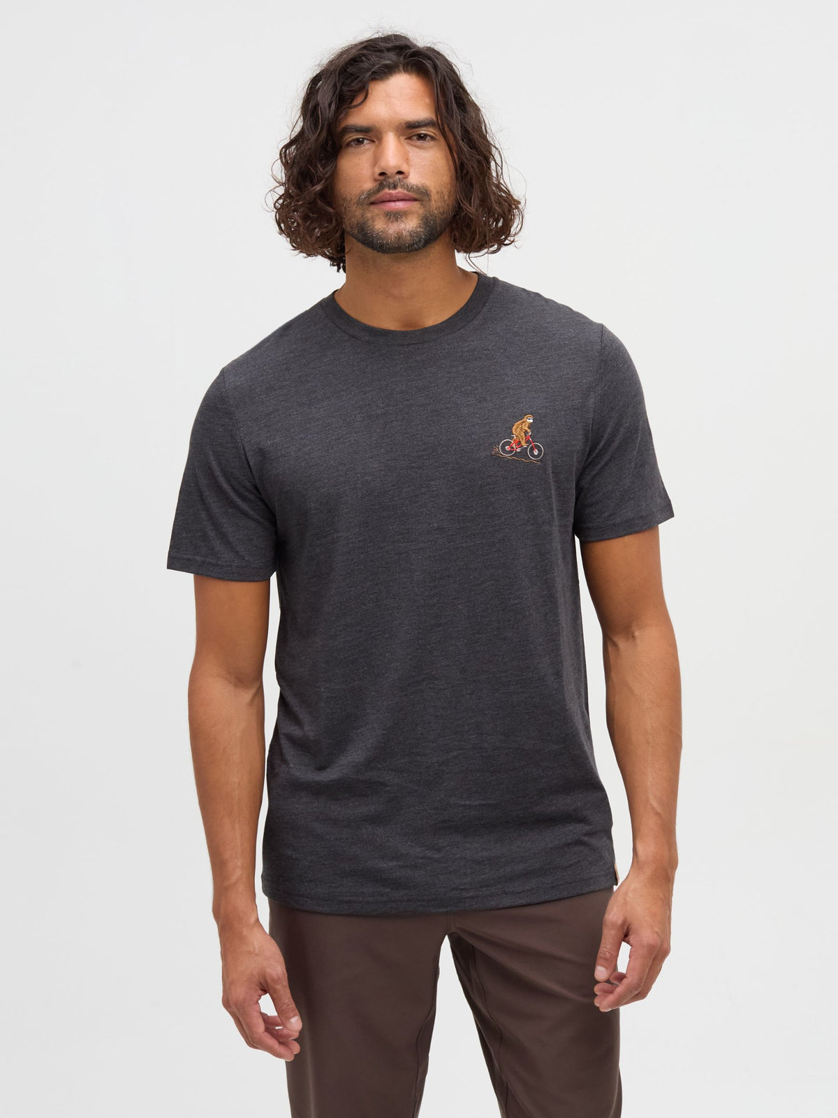 TENTREE - Sasquatch Bike T-Shirt - Meteorite Black Heather
