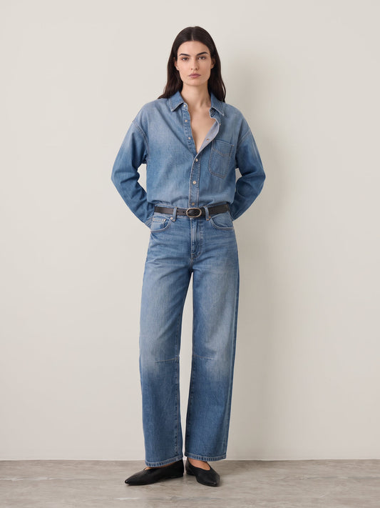 WARP & WEFT - BNA Soft Curve Barrel Jeans - 